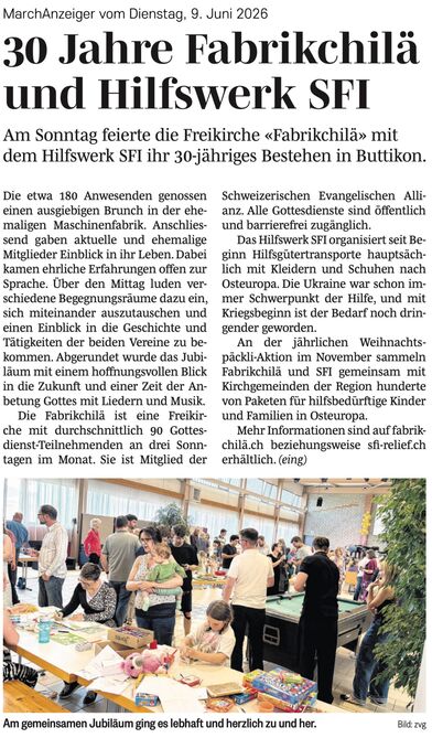 Marchanzeiger Jubiläum